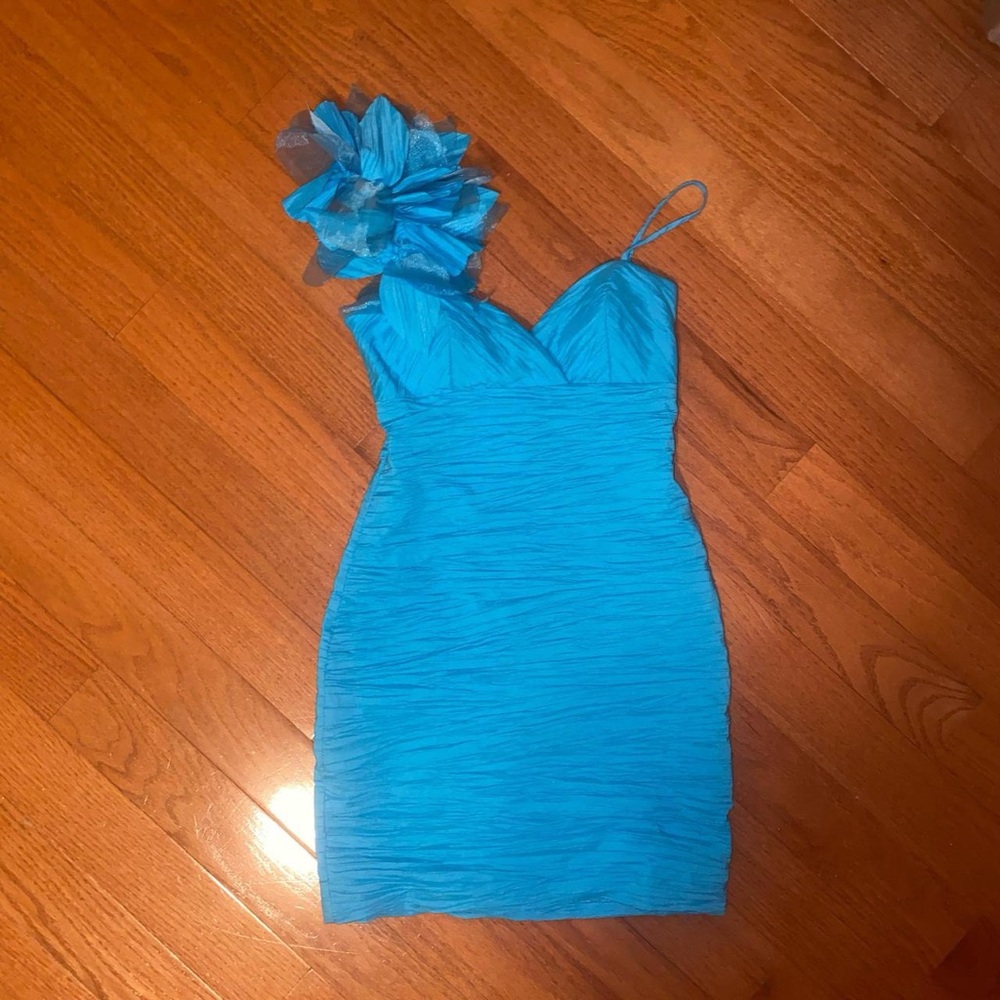 Blue mini dress
